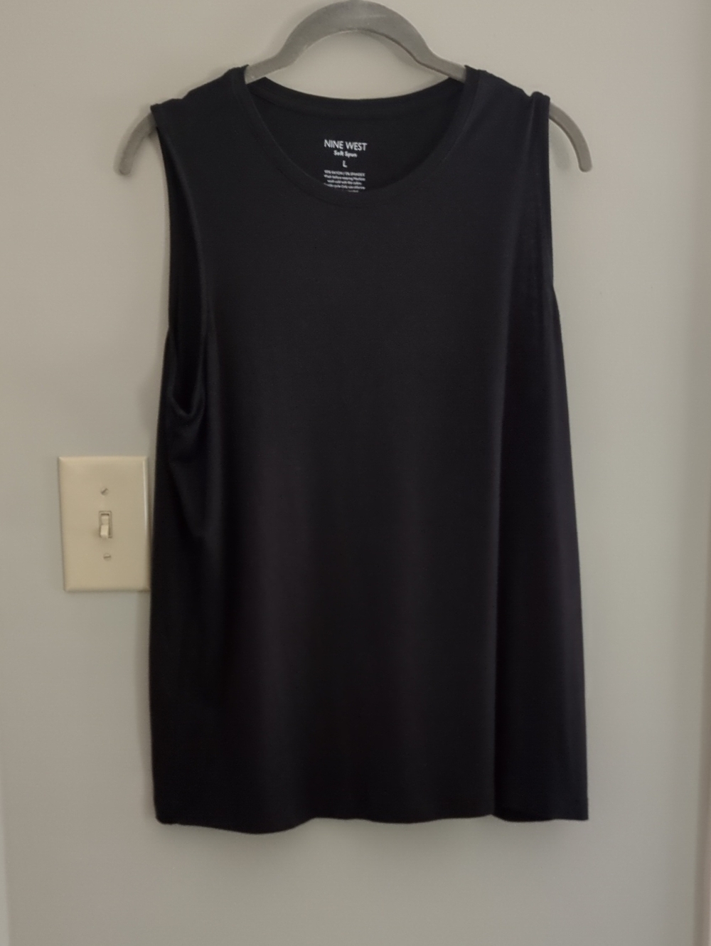 NEW Nine West Black Sleeveless Crew Neck Tank